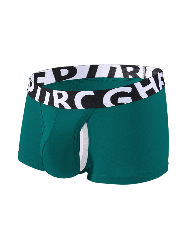 2 Pack Men's Separated Pouch Side Vent Design Trunks | dmunderwear detail image 15