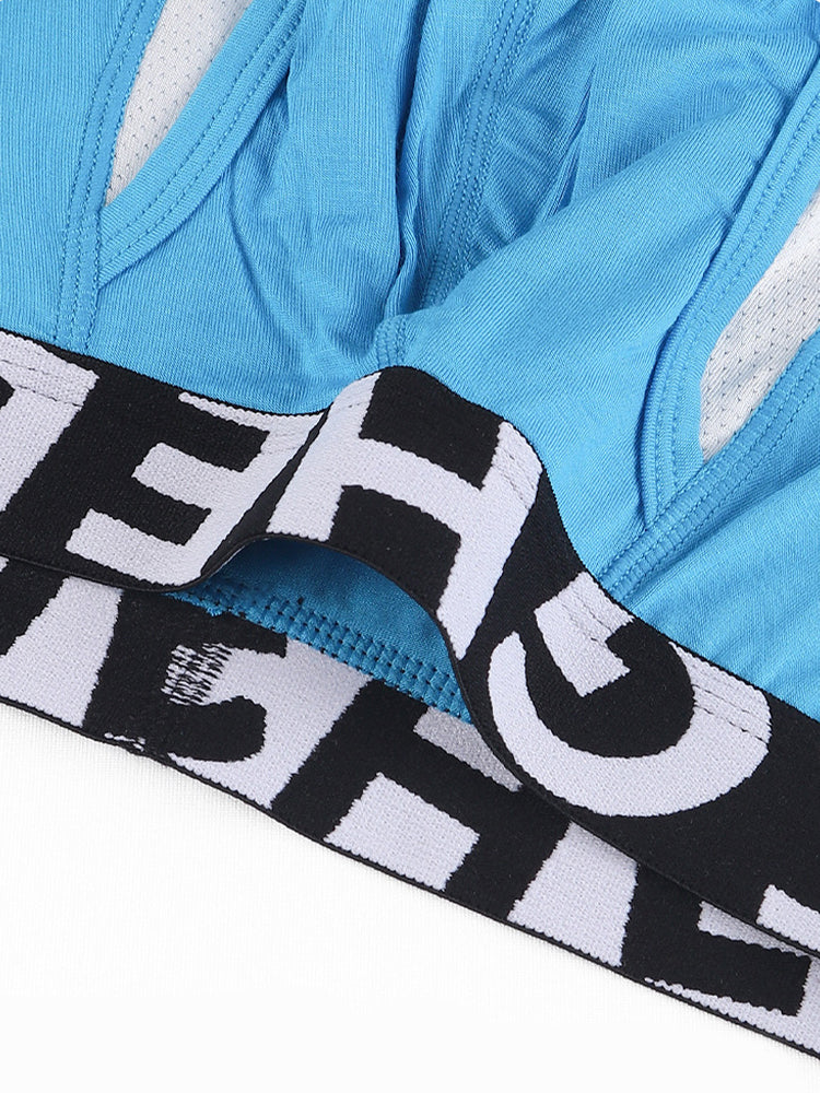 2 Pack Men's Separated Pouch Side Vent Design Trunks | dmunderwear detail image 4