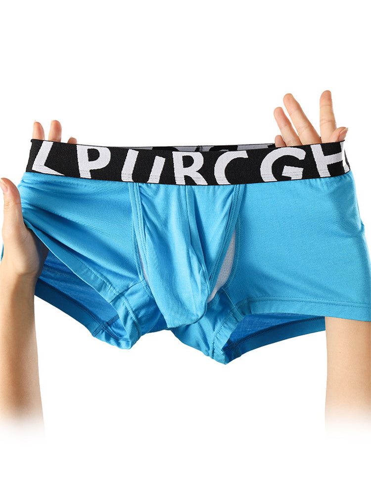 2 Pack Men's Separated Pouch Side Vent Design Trunks | dmunderwear detail image 6
