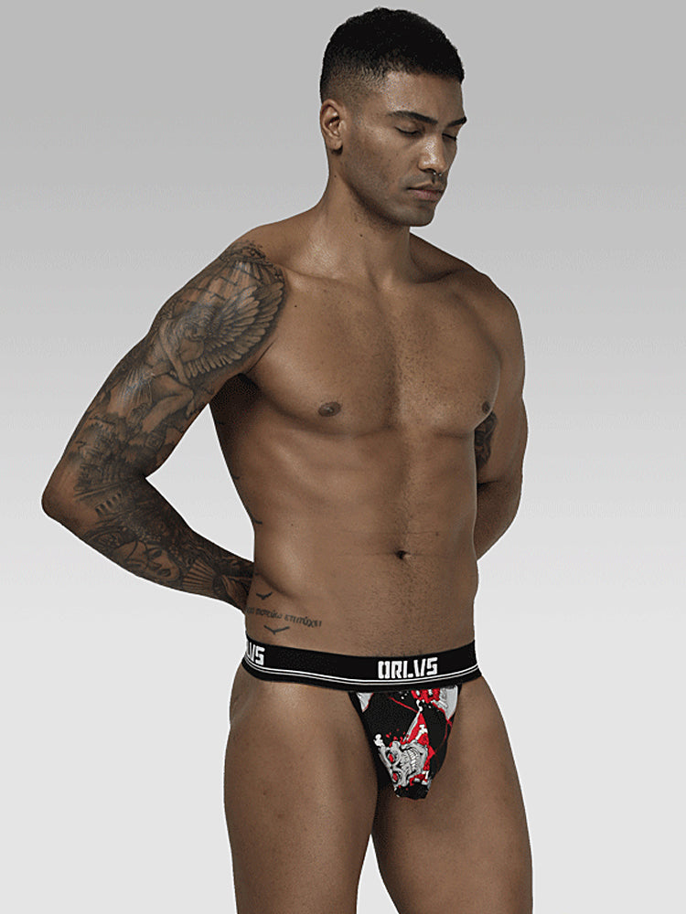 2 Pack Men's Sexy Bold Prints Cooling Lightweight Thong | dmunderwear detail image 10