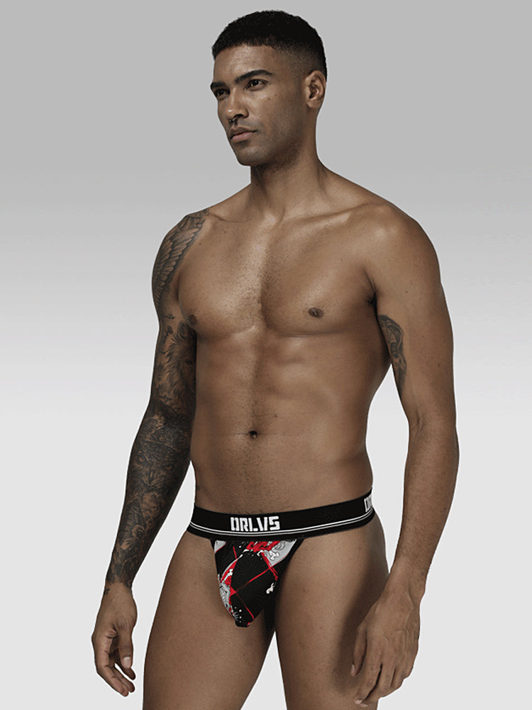 2 Pack Men's Sexy Bold Prints Cooling Lightweight Thong | dmunderwear detail image 12