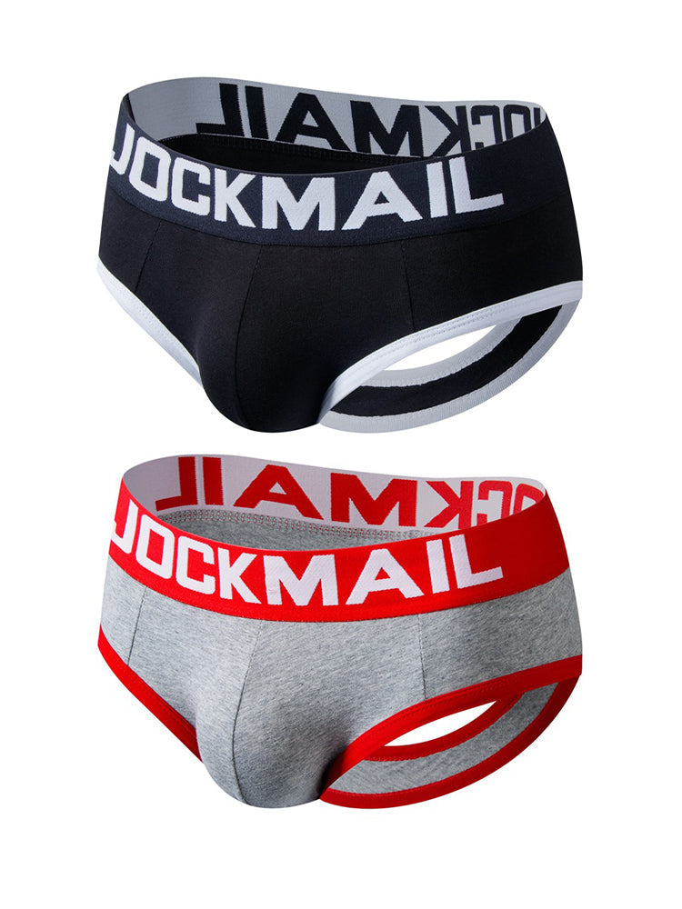 2 Pack Men's Sexy Cheeky Ultra-Soft Cotton Low-Rise & Revealing Supportive Jockstraps | dmunderwear detail image 8