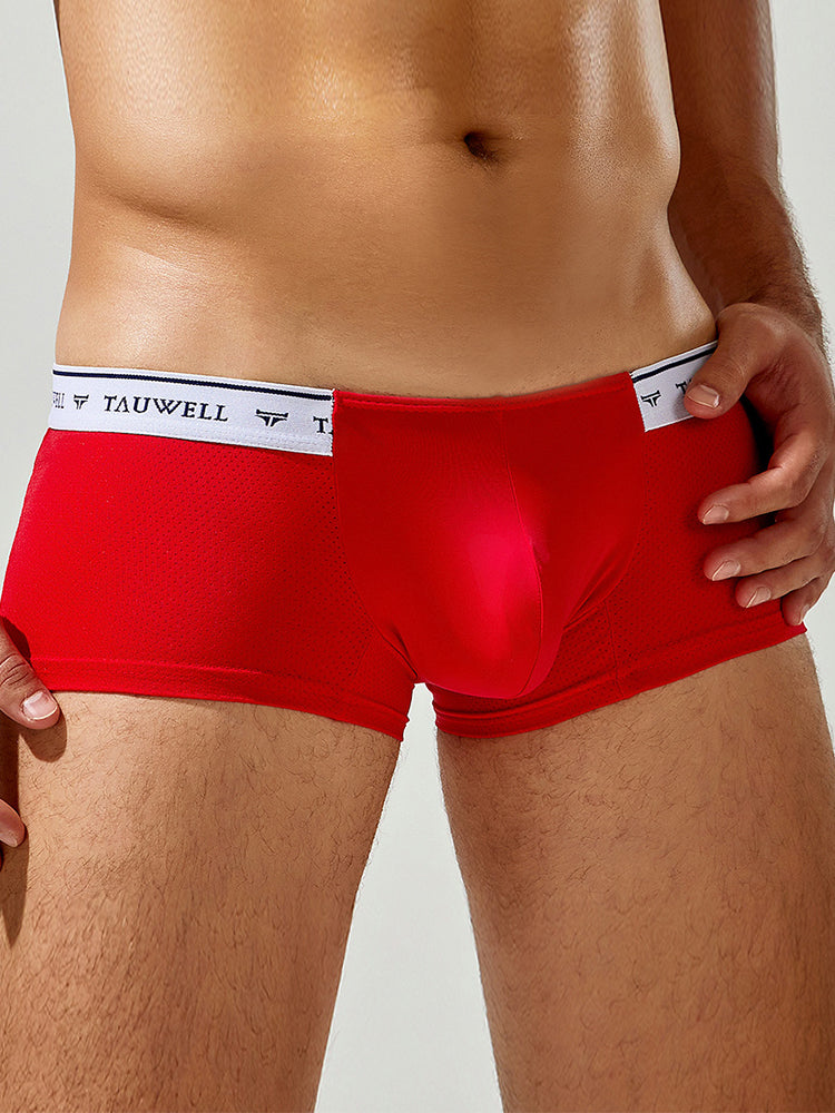2 Pack Men's Sexy Comfortable Breathable Solid Color Trunks | dmunderwear detail image 10