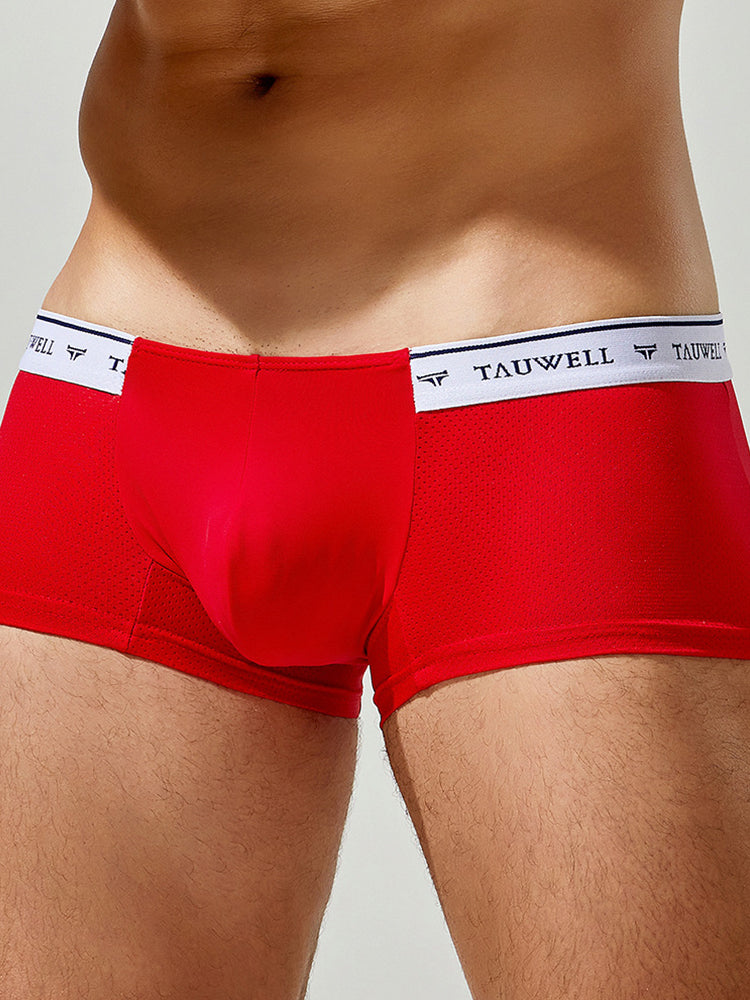 2 Pack Men's Sexy Comfortable Breathable Solid Color Trunks | dmunderwear detail image 11