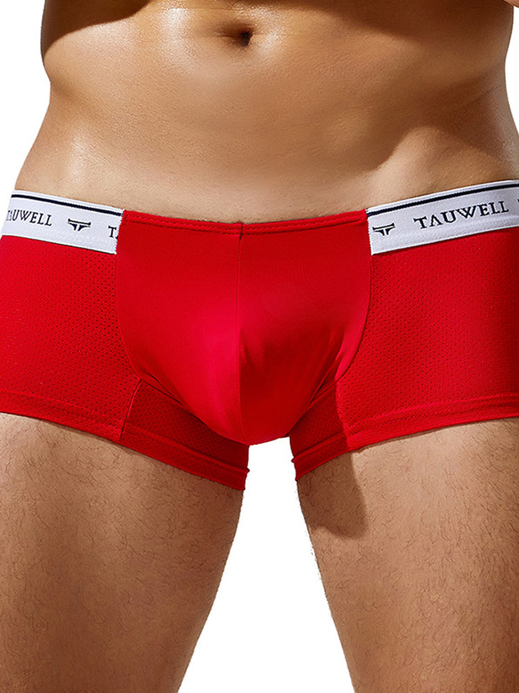 2 Pack Men's Sexy Comfortable Breathable Solid Color Trunks | dmunderwear detail image 14