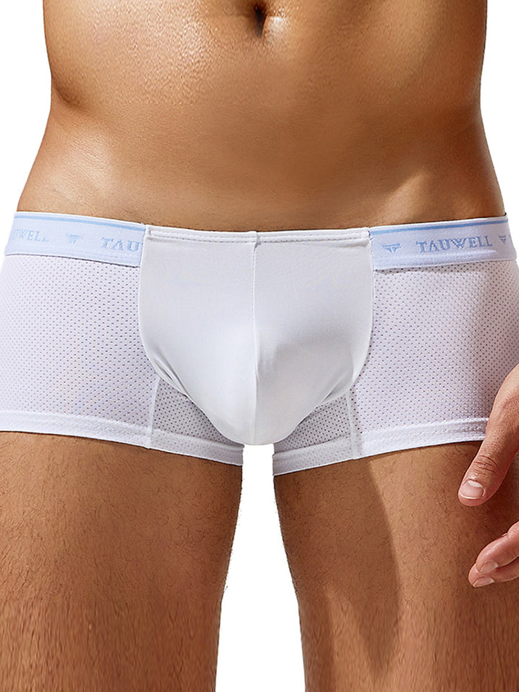 2 Pack Men's Sexy Comfortable Breathable Solid Color Trunks | dmunderwear detail image 19