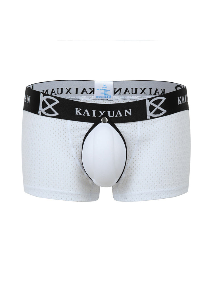 2-pack Men's Sexy Detachable Curled Cup Snap Hip Boxer Briefs | dmunderwear