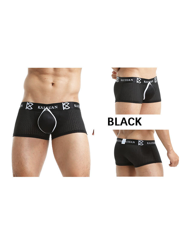 2-pack Men's Sexy Detachable Curled Cup Snap Hip Boxer Briefs | dmunderwear detail image 14