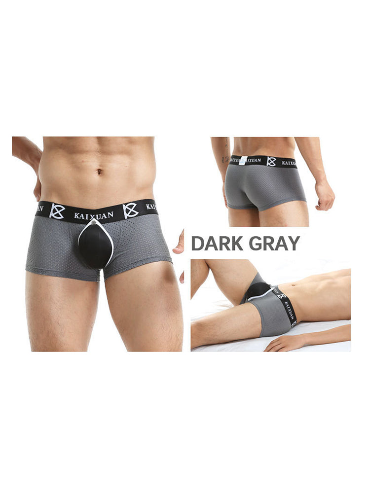 2-pack Men's Sexy Detachable Curled Cup Snap Hip Boxer Briefs | dmunderwear detail image 15