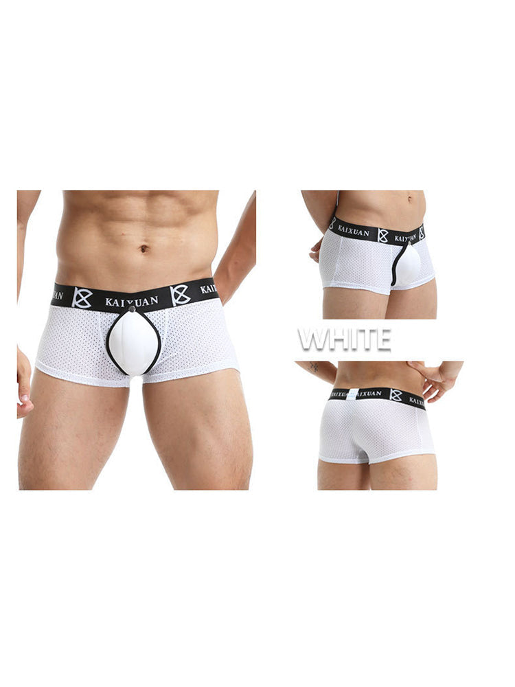 2-pack Men's Sexy Detachable Curled Cup Snap Hip Boxer Briefs | dmunderwear detail image 16