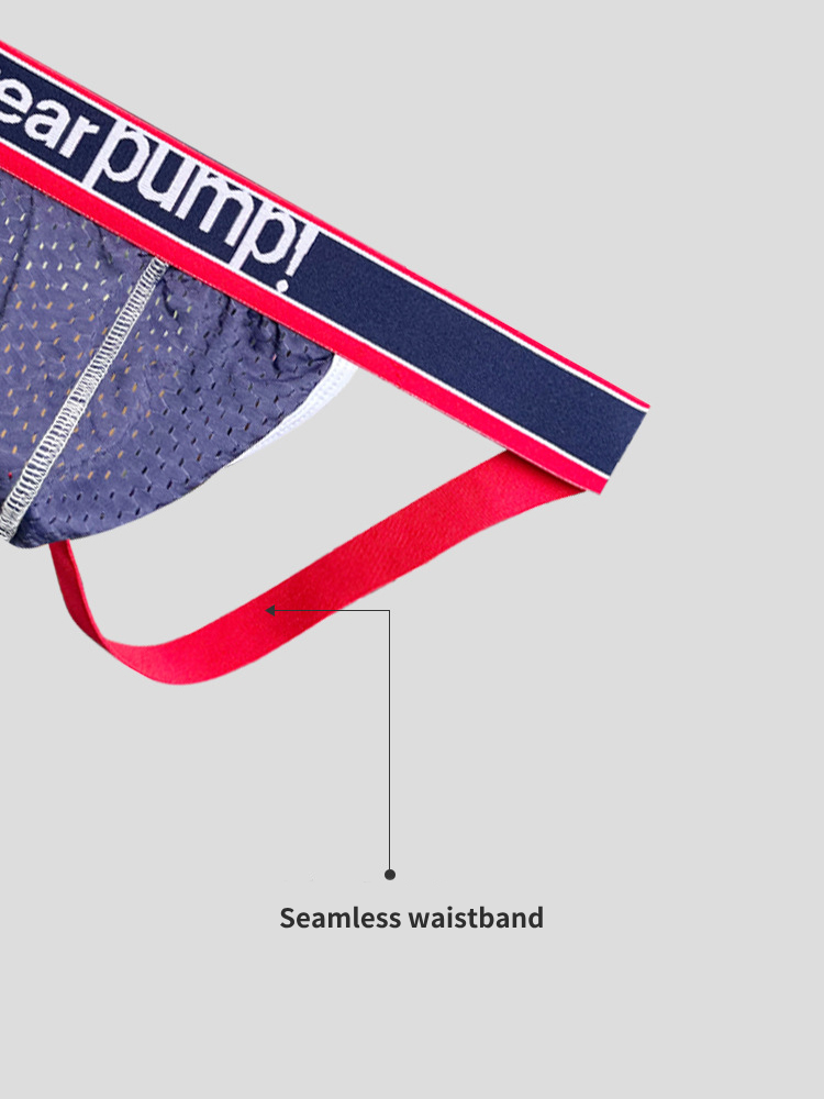 2 Pack Men's Sexy Elastic Waist Micro Mesh Cup Thong | dmunderwear detail image 10