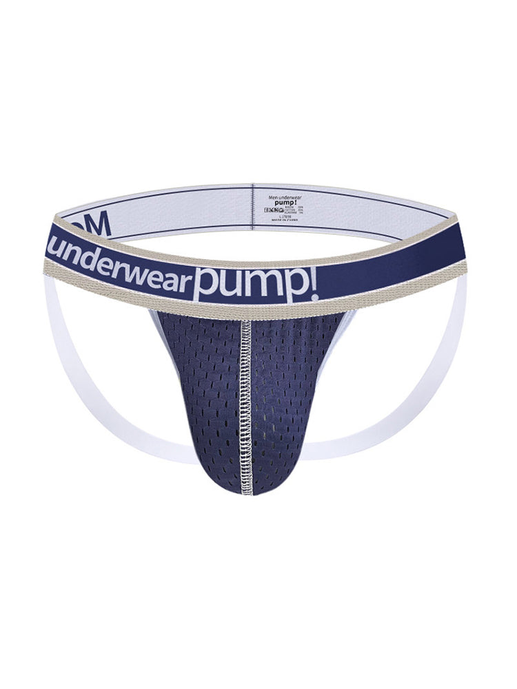 2 Pack Men's Sexy Elastic Waist Micro Mesh Cup Thong | dmunderwear detail image 15