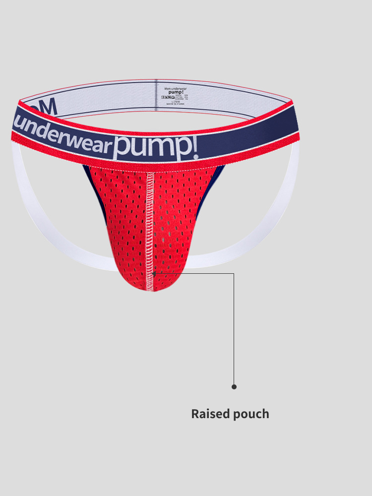 2 Pack Men's Sexy Elastic Waist Micro Mesh Cup Thong | dmunderwear detail image 9
