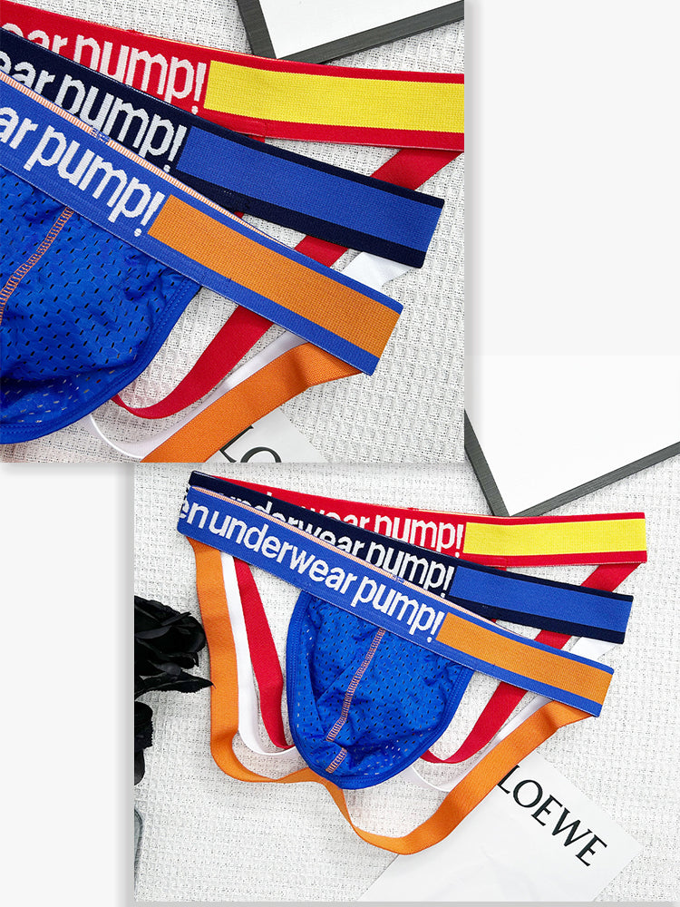 2 Pack Men's Sexy Hip-High Thongs | dmunderwear detail image 11