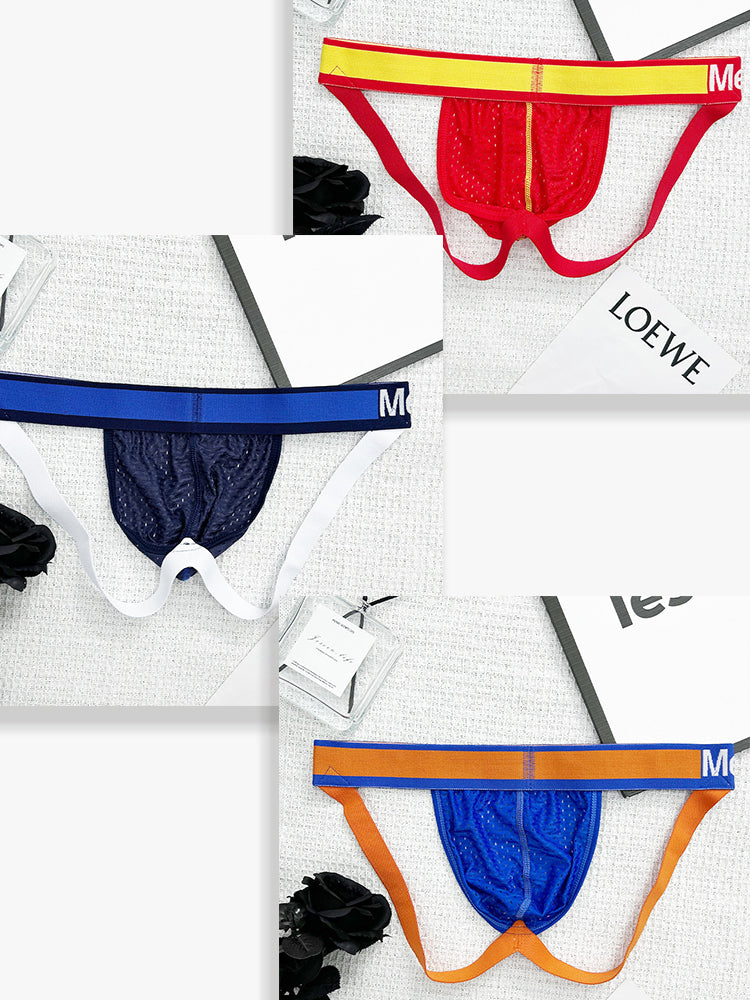 2 Pack Men's Sexy Hip-High Thongs | dmunderwear detail image 12