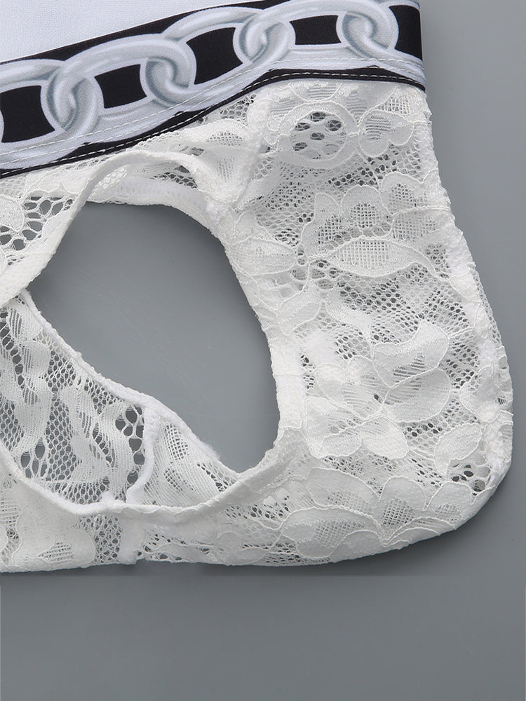 2 Pack Men's Sexy Lace Lightweight & Airy Sporty Cut Breathable Odor-Control Bikini | dmunderwear detail image 15