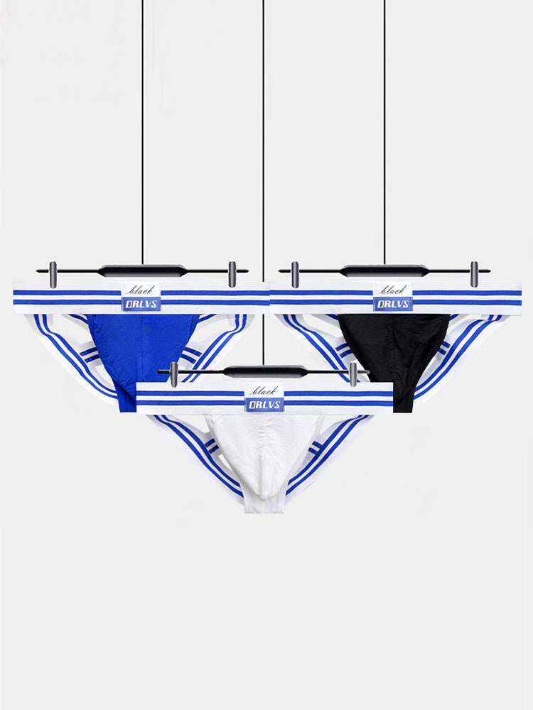 2 Pack Men's Sexy Low-Rise Breathable Trendy Design Lightweight Jockstrap | dmunderwear detail image 20