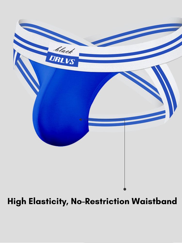 2 Pack Men's Sexy Low-Rise Breathable Trendy Design Lightweight Jockstrap | dmunderwear detail image 6