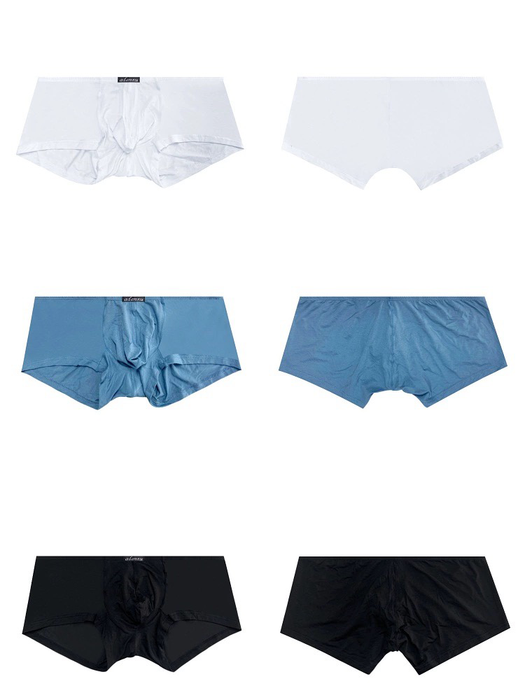 2 Pack Men's Sexy Low-rise Roomy Pouch Trunks | dmunderwear detail image 11