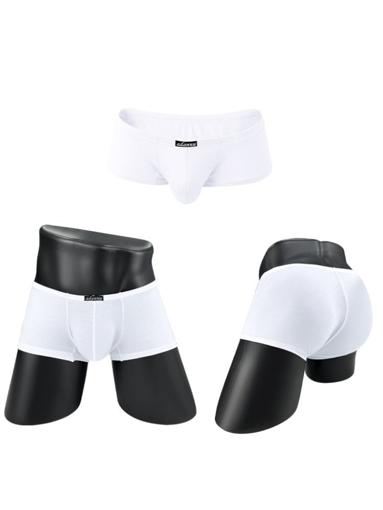 2 Pack Men's Sexy Low-rise Roomy Pouch Trunks | dmunderwear detail image 9