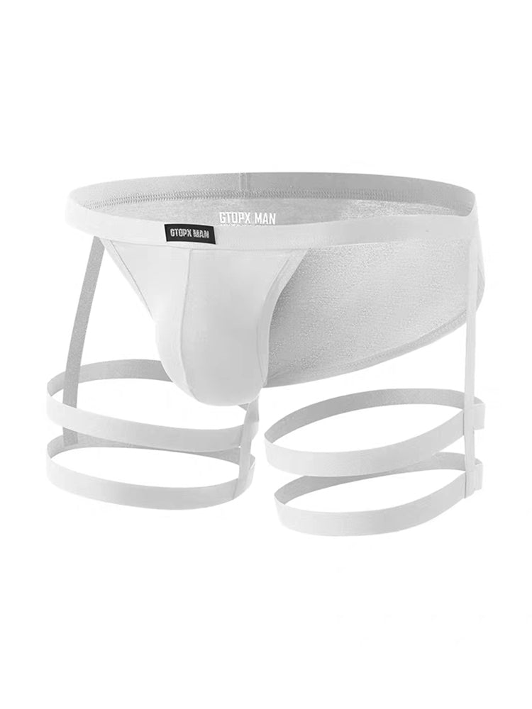 2 Pack Men's Sexy Low-Rise Tie-Side U-Pouch Sheer Design Breathable Bikini | dmunderwear detail image 9
