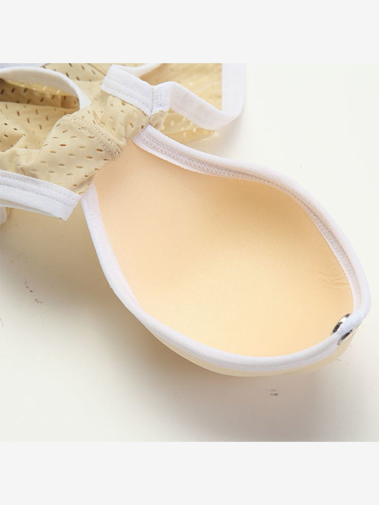 2 Pack Men's Sexy Mesh Front Opening Sponge Coaster Briefs | dmunderwear detail image 4