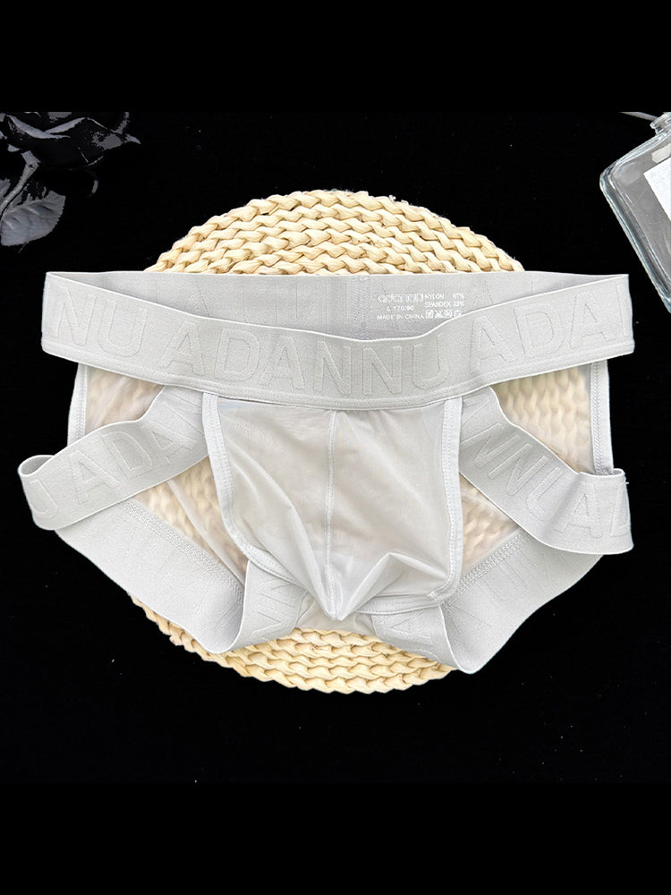 2 Pack Men's Sexy Odor-Control Stretch Fit Semi-Transparent Sporty Cut Bikini | dmunderwear detail image 19