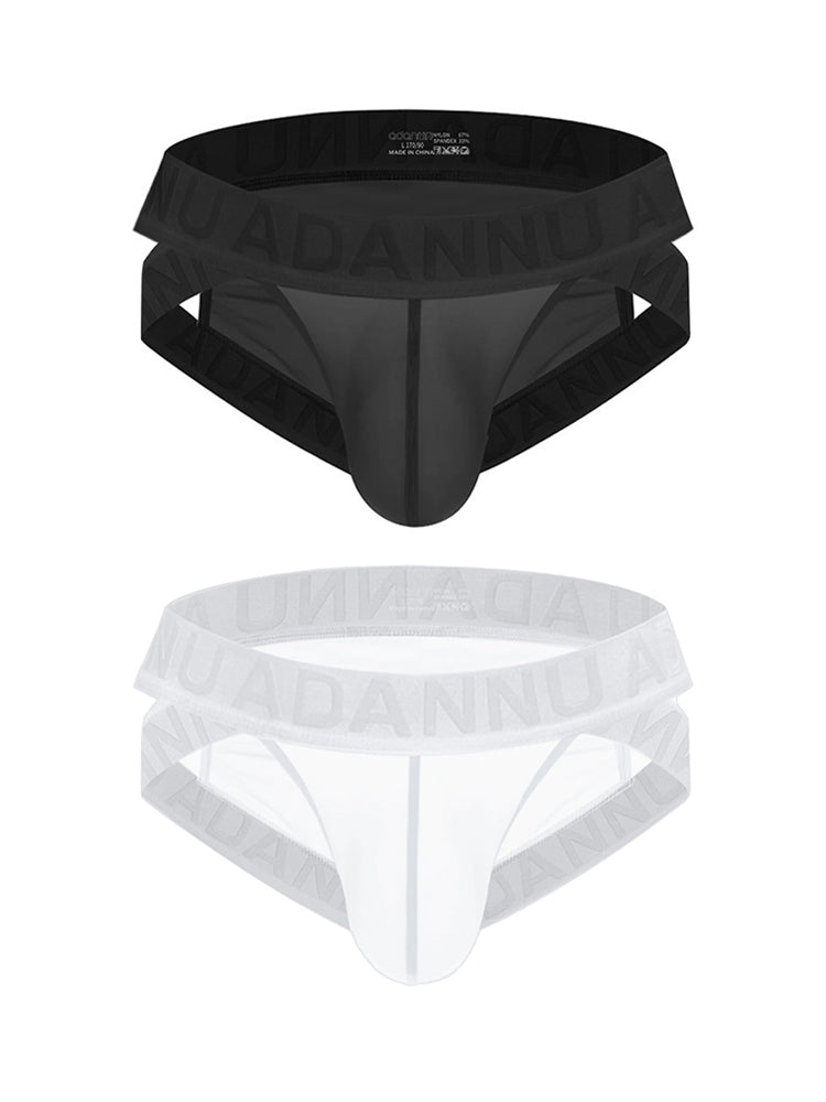 2 Pack Men's Sexy Odor-Control Stretch Fit Semi-Transparent Sporty Cut Bikini | dmunderwear detail image 20
