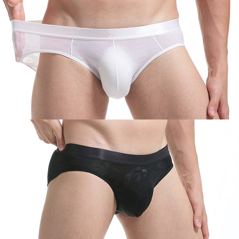 2 Pack Men's Sexy Seamless Solid Color Briefs | dmunderwear detail image 2