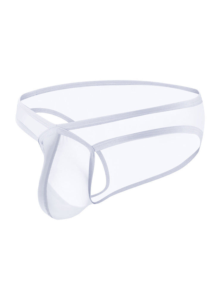 2 Pack Men's Sexy See-Through Triangle Y-Shaped Sleep Briefs | dmunderwear detail image 15