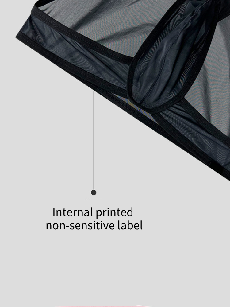 2 Pack Men's Sexy See-Through Triangle Y-Shaped Sleep Briefs | dmunderwear detail image 5