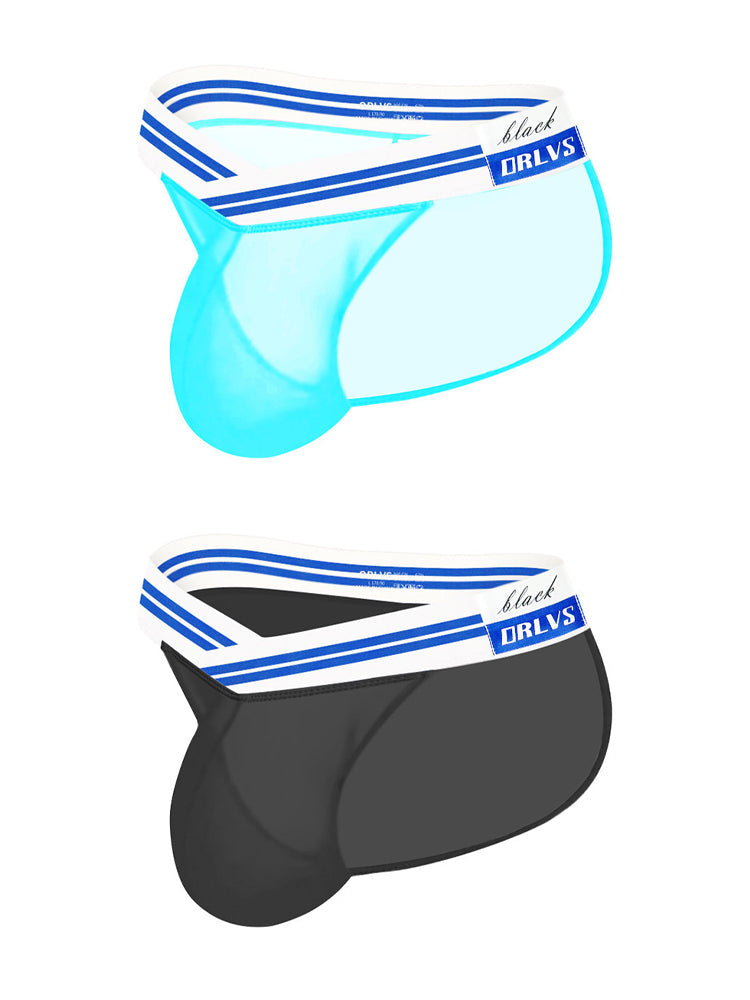 2-pack Men's Sexy Semi-transparent Mesh Briefs | dmunderwear detail image 13