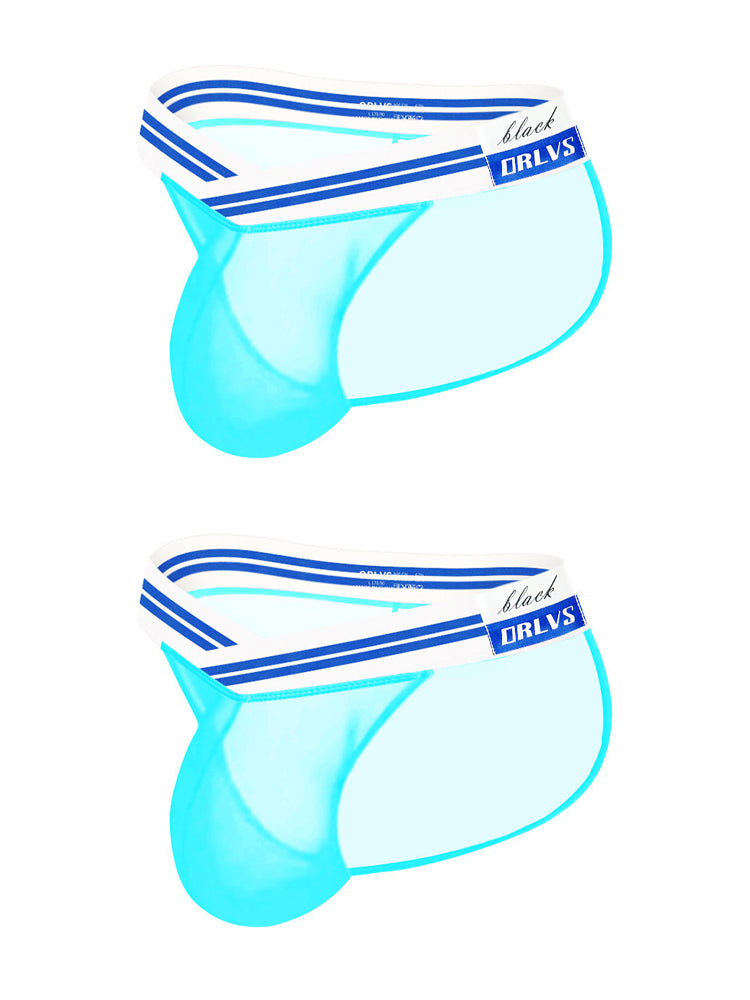 2-pack Men's Sexy Semi-transparent Mesh Briefs | dmunderwear detail image 17