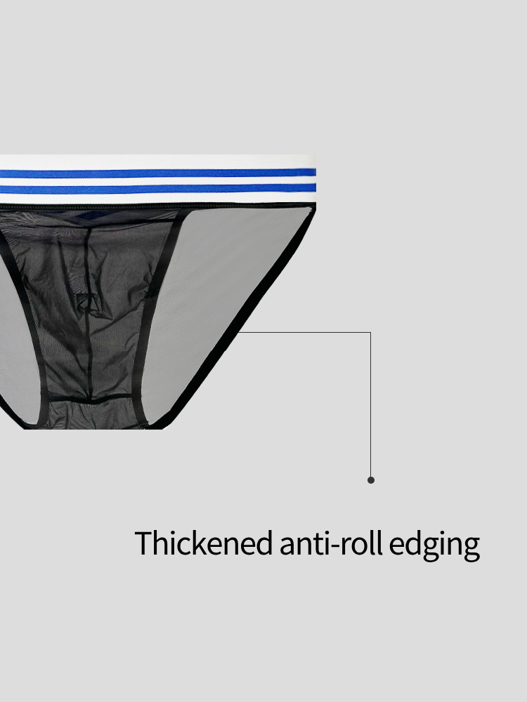 2-pack Men's Sexy Semi-transparent Mesh Briefs | dmunderwear detail image 6