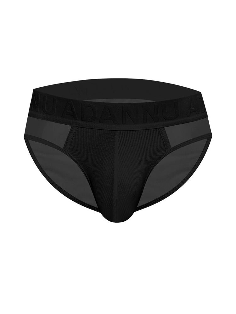 2-pack Men's Sexy Semi-transparent Ribbed Briefs | dmunderwear detail image 16