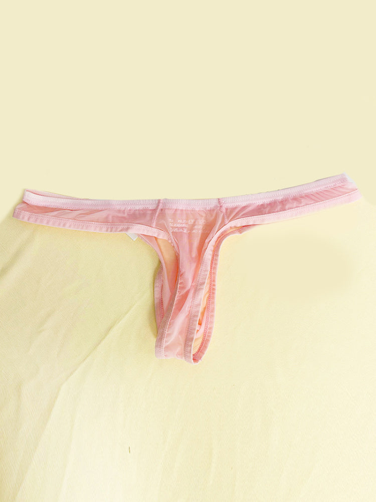 2 Pack Men's Sexy Semi-Transparent Thong | dmunderwear detail image 15
