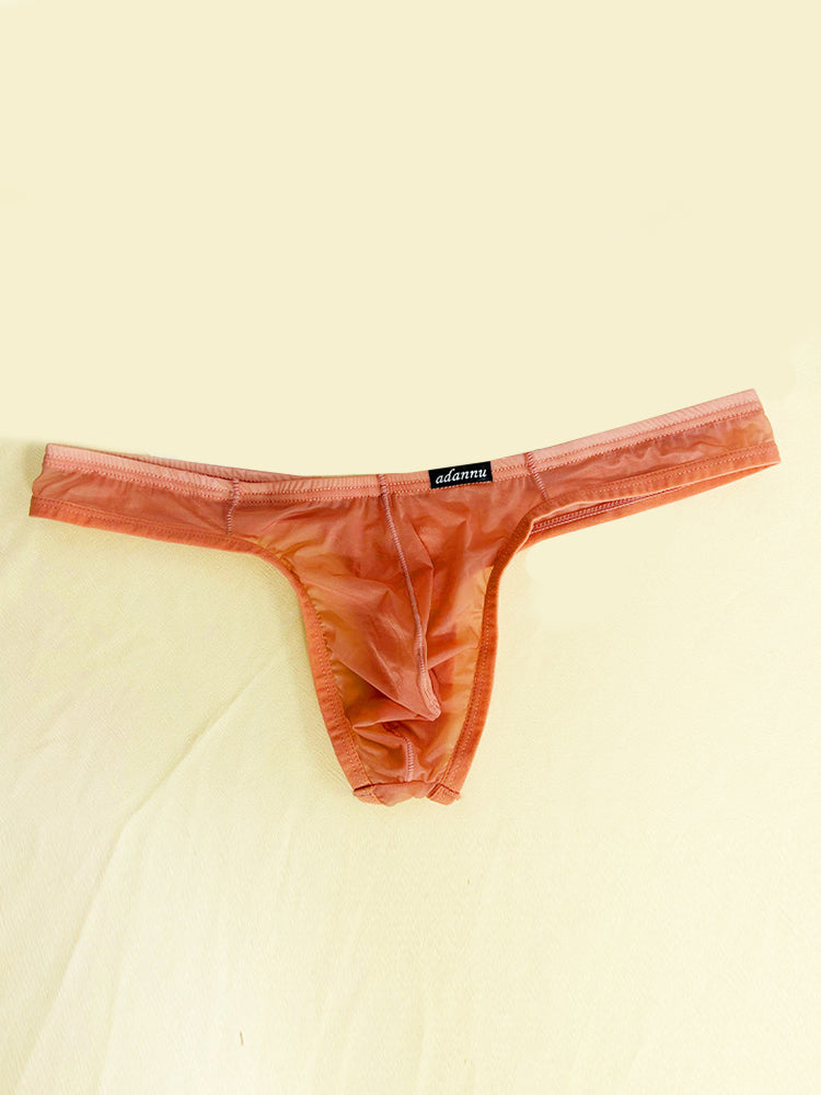 2 Pack Men's Sexy Semi-Transparent Thong | dmunderwear detail image 16