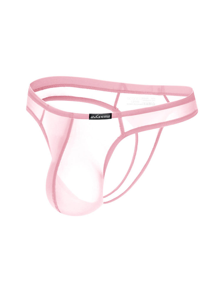 2 Pack Men's Sexy Semi-Transparent Thong | dmunderwear detail image 17
