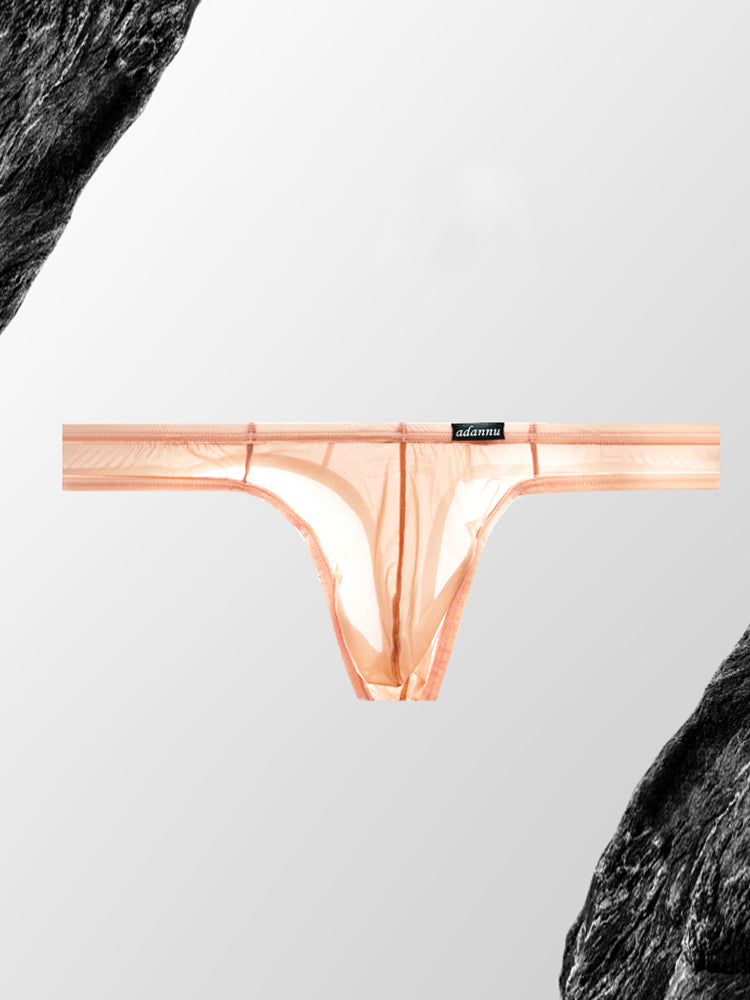 2 Pack Men's Sexy Semi-Transparent Thong | dmunderwear detail image 19