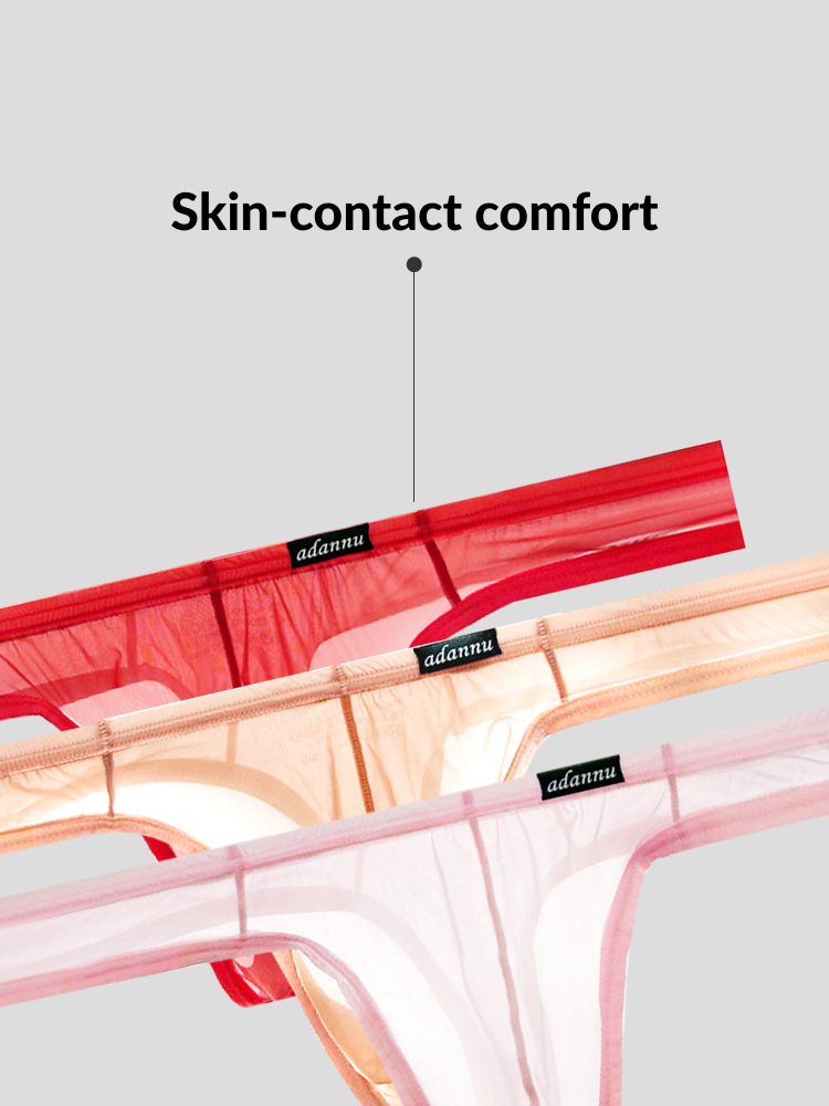 2 Pack Men's Sexy Semi-Transparent Thong | dmunderwear detail image 7
