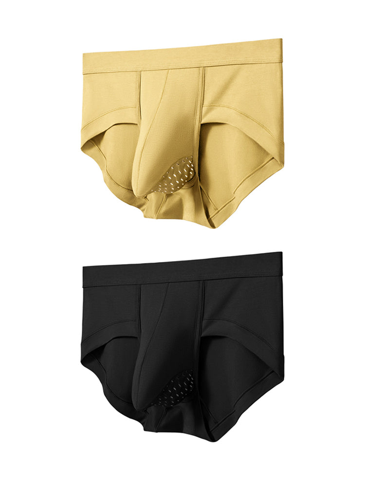 2 Pack Men's Breathable Pouch Separate Modal Briefs | dmunderwear detail image 10