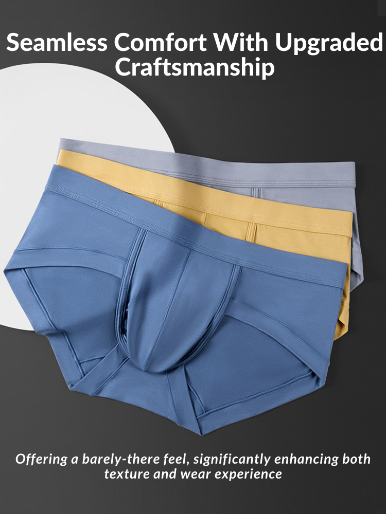 2 Pack Men's Breathable Pouch Separate Modal Briefs | dmunderwear detail image 13