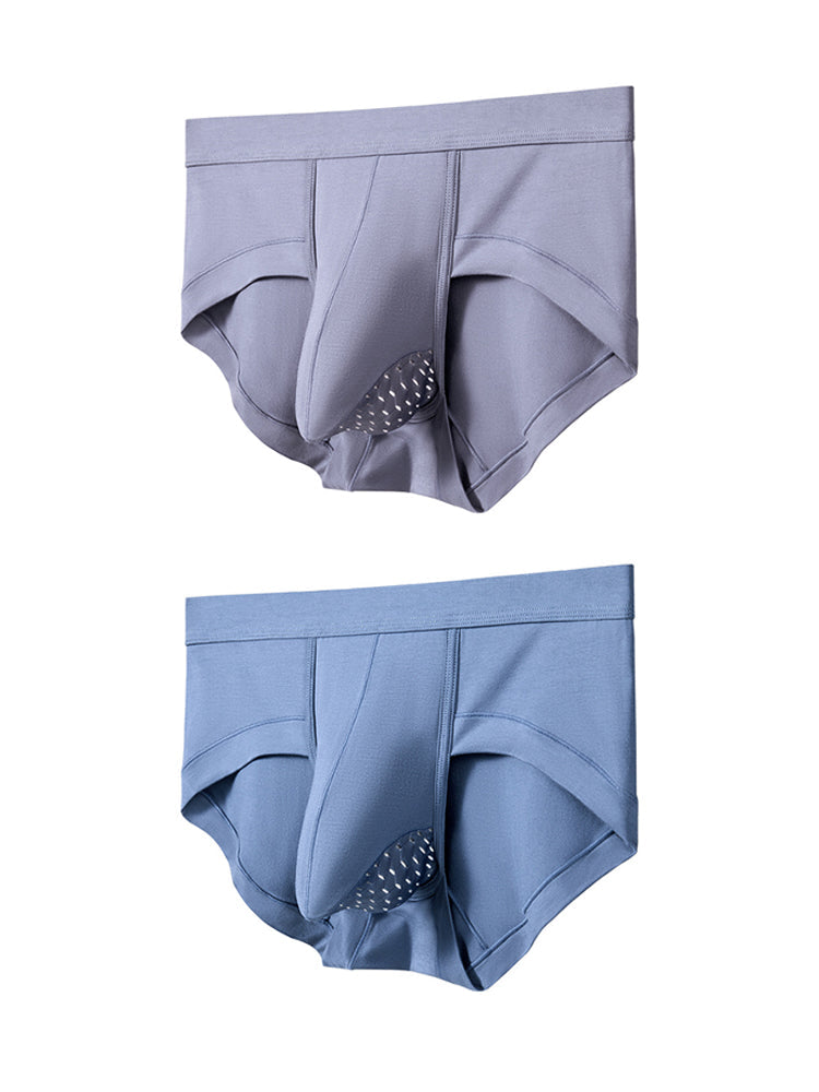 2 Pack Men's Breathable Pouch Separate Modal Briefs | dmunderwear detail image 14