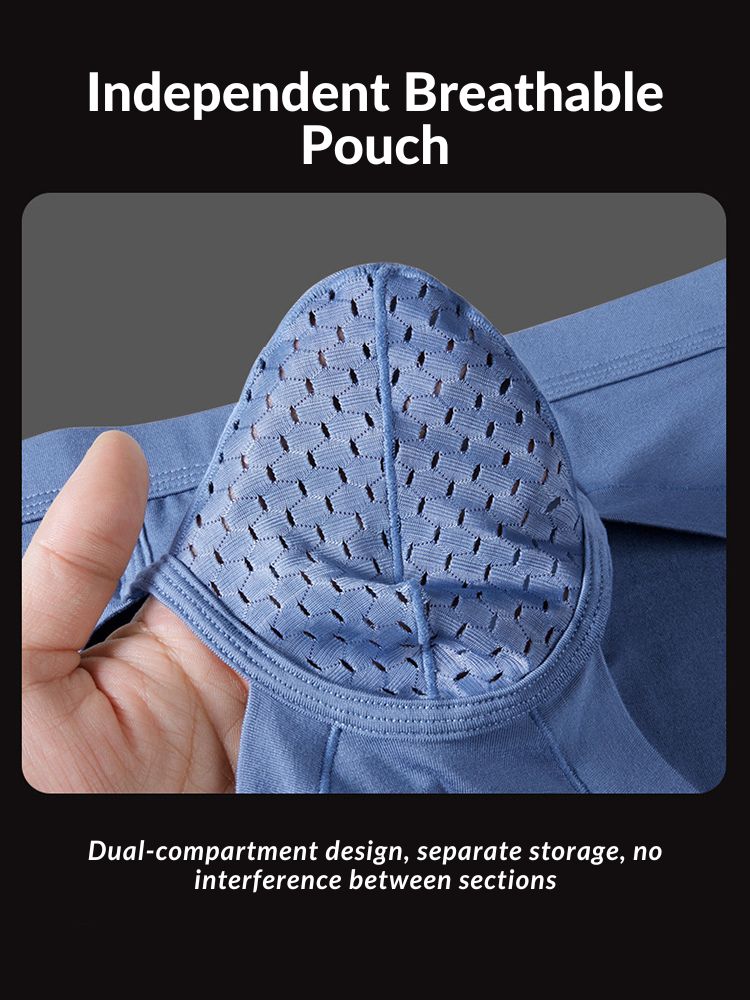 2 Pack Men's Breathable Pouch Separate Modal Briefs | dmunderwear detail image 16