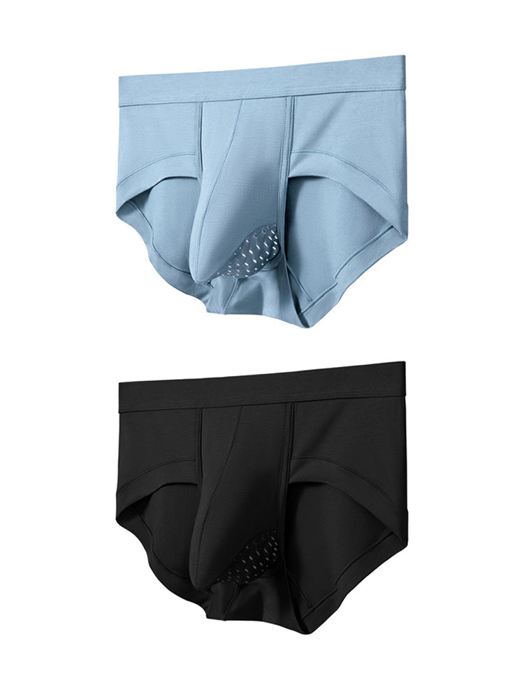 2 Pack Men's Breathable Pouch Separate Modal Briefs | dmunderwear detail image 18
