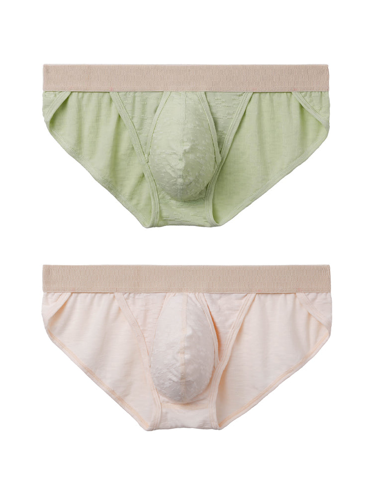 2 Pack Men's Low-Rise Split-Side Bikini with Separate Pouch | dmunderwear detail image 12