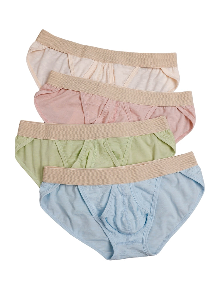 2 Pack Men's Low-Rise Split-Side Bikini with Separate Pouch | dmunderwear detail image 16