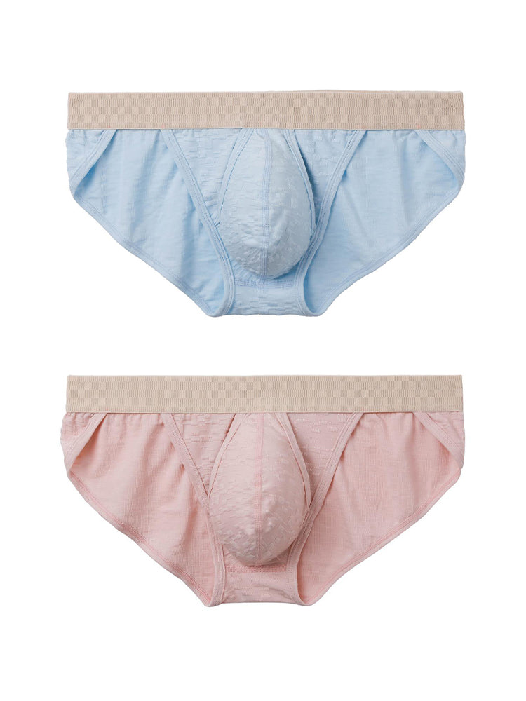 2 Pack Men's Low-Rise Split-Side Bikini with Separate Pouch | dmunderwear detail image 17