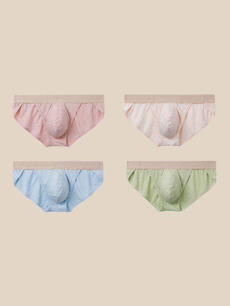 2 Pack Men's Low-Rise Split-Side Bikini with Separate Pouch | dmunderwear detail image 18