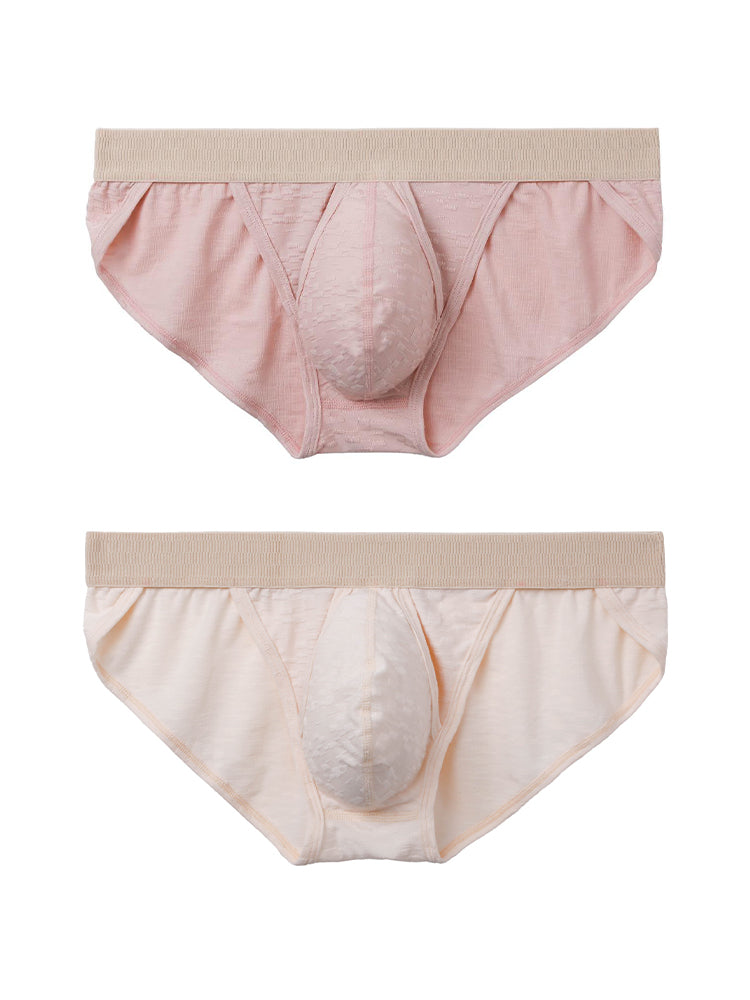 2 Pack Men's Low-Rise Split-Side Bikini with Separate Pouch | dmunderwear detail image 7